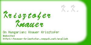 krisztofer knauer business card